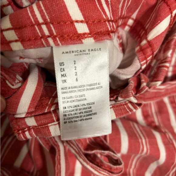 American Eagle Outfitters Striped Red Women's Shorts - Picture 8 of 8